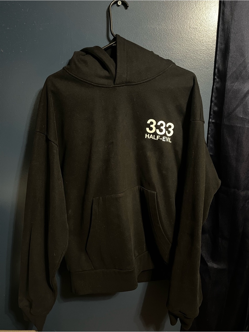 HALF EVIL 333 Black Pullover Hoodie